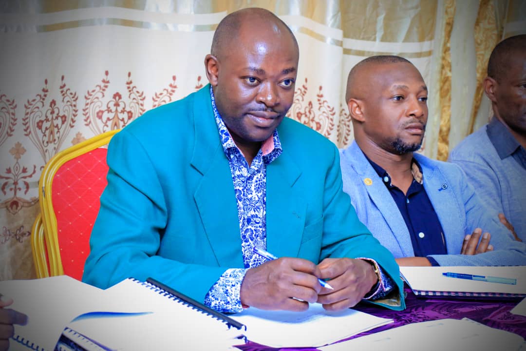 Dr. Vitalis Okoth (Chair of Panel), posing a question to a masters Degree candidate, during Research Proposal Viva Voce conducted on Tuesday, January 28th, 2020 at Amoud University School of Postgraduate Studies and Research (ASPGSR), Borama Campus, held at Borama Campus, AUSPGSR Building.