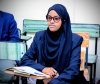 A student reacting to questions from the panelists, at Amoud University School of Postgraduate Studies and Research (ASPGSR), Borama Campus during the Research Proposal Viva Voce conducted on Friday, January 24th, 2020 at Amoud University School of Postgraduate Studies and Research (ASPGSR), Hargeisa Campus premises.